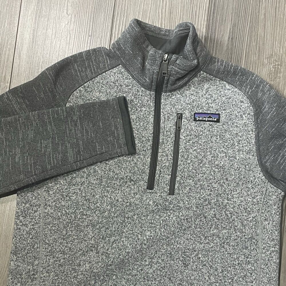 Patagonia Better Sweater Men's S Gray Quarter 1/4 Zip Pullover Outdoor Fleece